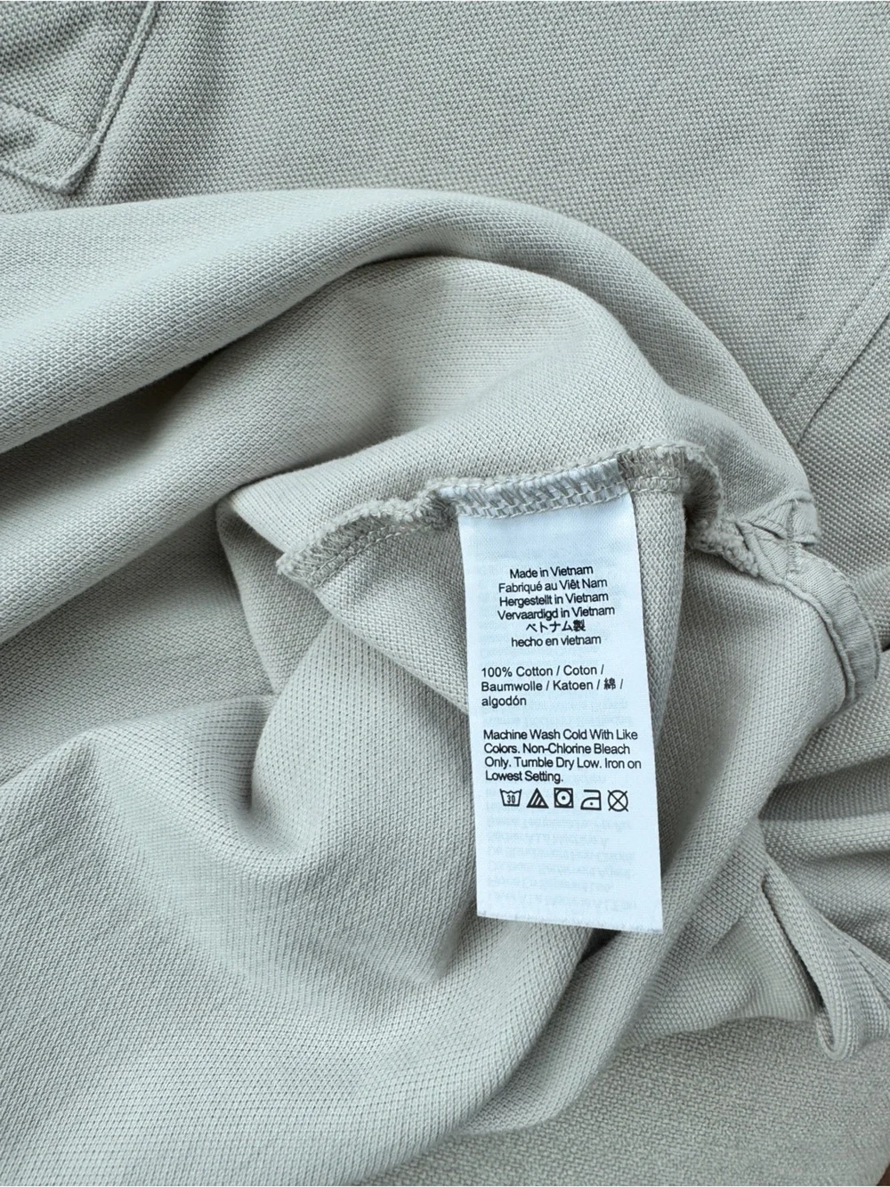 J. Crew Cream Long-Sleeve Polo Shirt